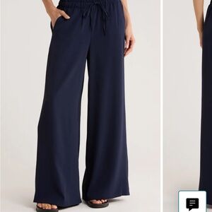 1.State BLACK Wide-Leg Pants with Elastic Waist Size M